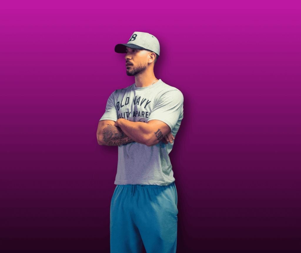 César Di Cesare, AlphaMan Workout Coach and Creative Director at Booty305, specializing in high-intensity training and personal development.